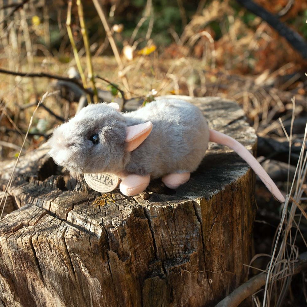 Pluche muis 16 cm eco-vriendelijk