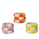Decoris bloempot dolomiet ø12.3x9.3cm ruit motief
