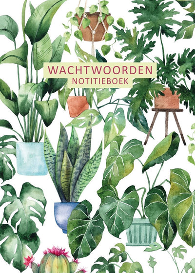 Deltas wachtwoorden notitieboek - urban jungle