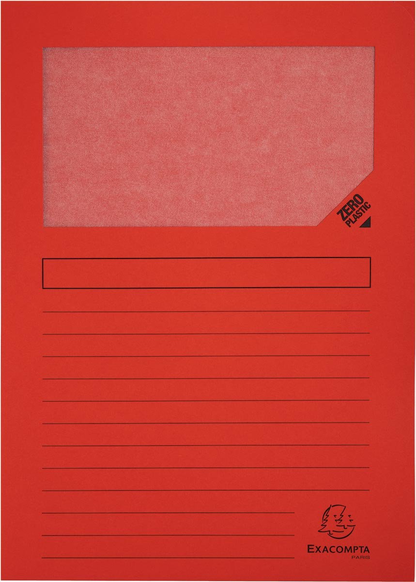Exacompta l-map forever | voor ft a4 | pak van 25 stuks | rood