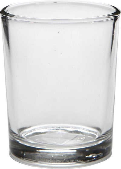 Creotime glazen waxinelicht 4,5x6,5 cm 12 stuks