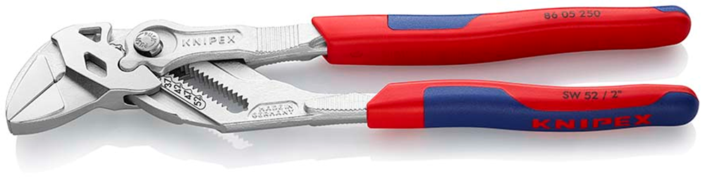 Knipex sleuteltang | 250 mm lengte | tang en schroefsleutel in eén | meer-componentengrepen - 86 05 250 sb