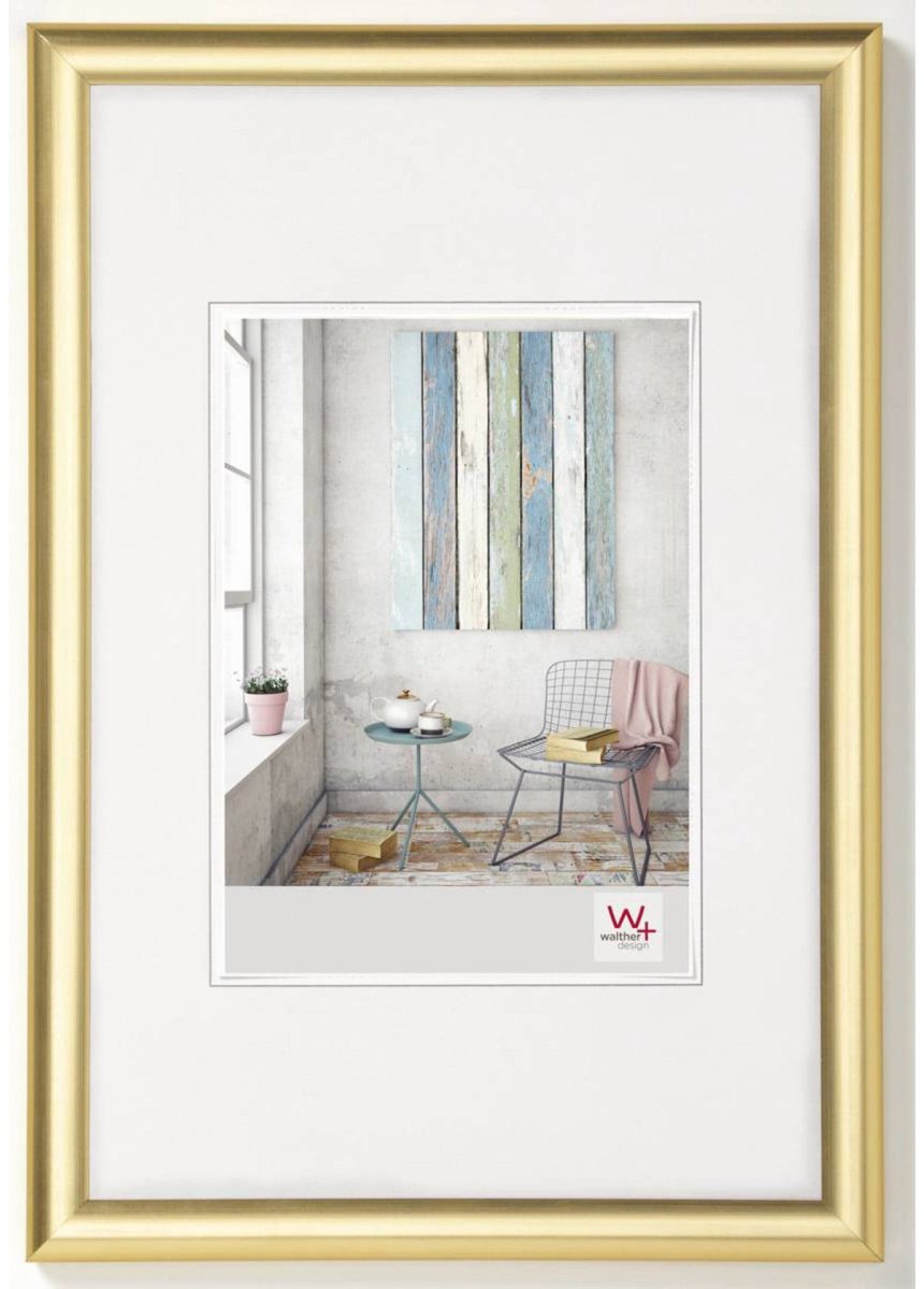 Walther trendstyle - kunststof lijst - fotoformaat 10x15 cm - goud