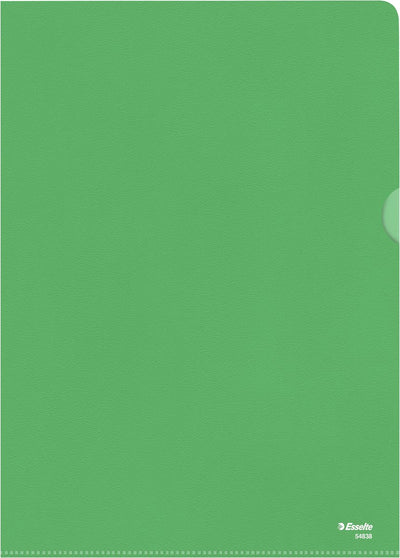 Esselte standaard zichtmap a4 - 0,11mm pp folie - 100 stuks - groen