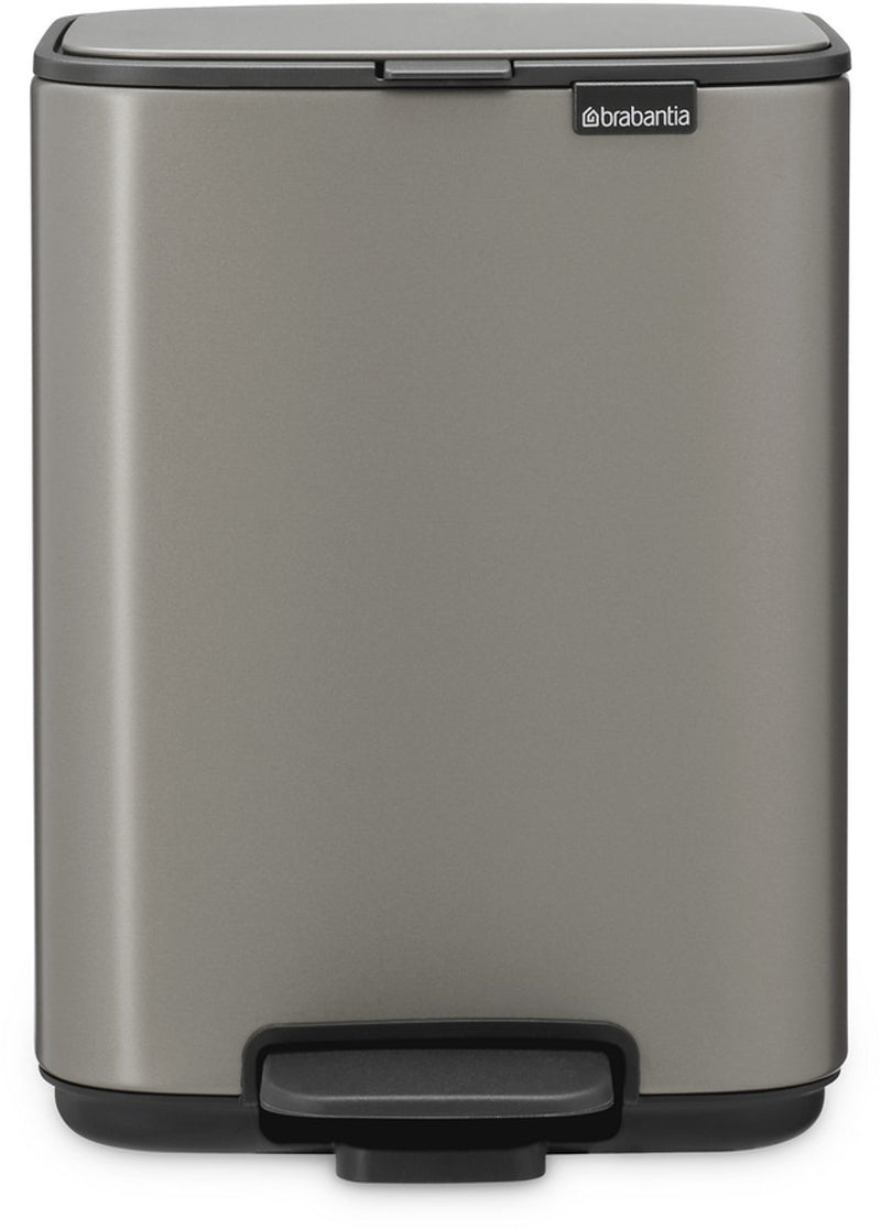 Brabantia bo pedaalemmer - 4 liter - badkamer - platinum