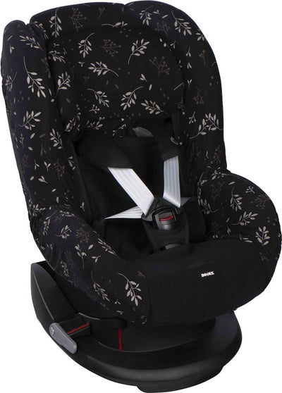 Dooky seat cover groep 1 autostoel hoes romantic leaves black - universele autostoelhoes maxi cosi cabriofix, maxi cosi hoes pebble, maxicosi hoes, cybex en meer - autostoelhoes baby universeel
