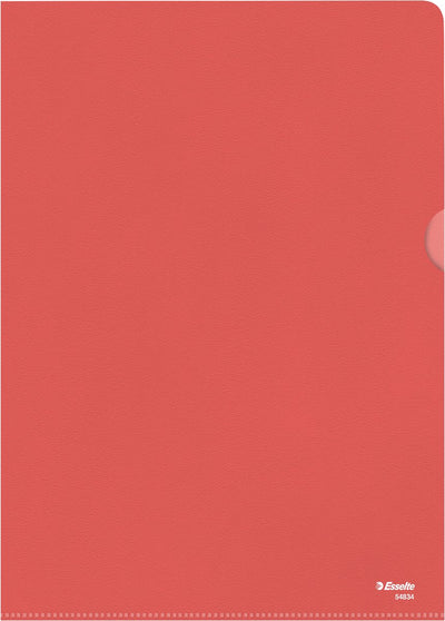 Esselte standaard zichtmap a4 - 0,11mm pp folie - 100 stuks - rood