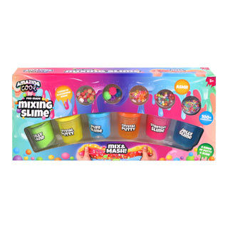 Amazing cool mega slime mixset 6 potjes met accessoires | 2 stuks