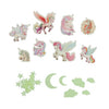 Amazing cool unicorn glow in the dark set | 6 stuks