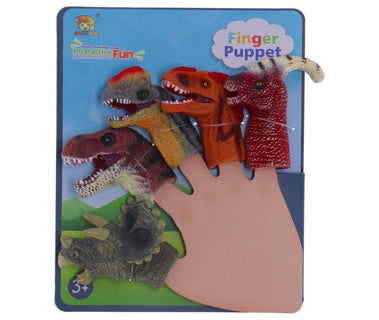 Vingerpopen dino | 4 stuks