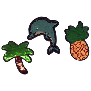 Sticker sequin groot assorti | 6 stuks