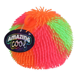 Amazing cool pufferbal 20 cm rainbow assorti | 6 stuks