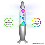 Partyfun lights partyfunlights - lava lamp multi-color led - 34 cm - verandert van kleur - lavalampen sfeerlichting - nachtlampje voor kinderen 6+ - afbeelding 1