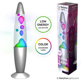 Partyfun lights partyfunlights - lava lamp multi-color led - 34 cm - verandert van kleur - lavalampen sfeerlichting - nachtlampje voor kinderen 6+ - afbeelding 2