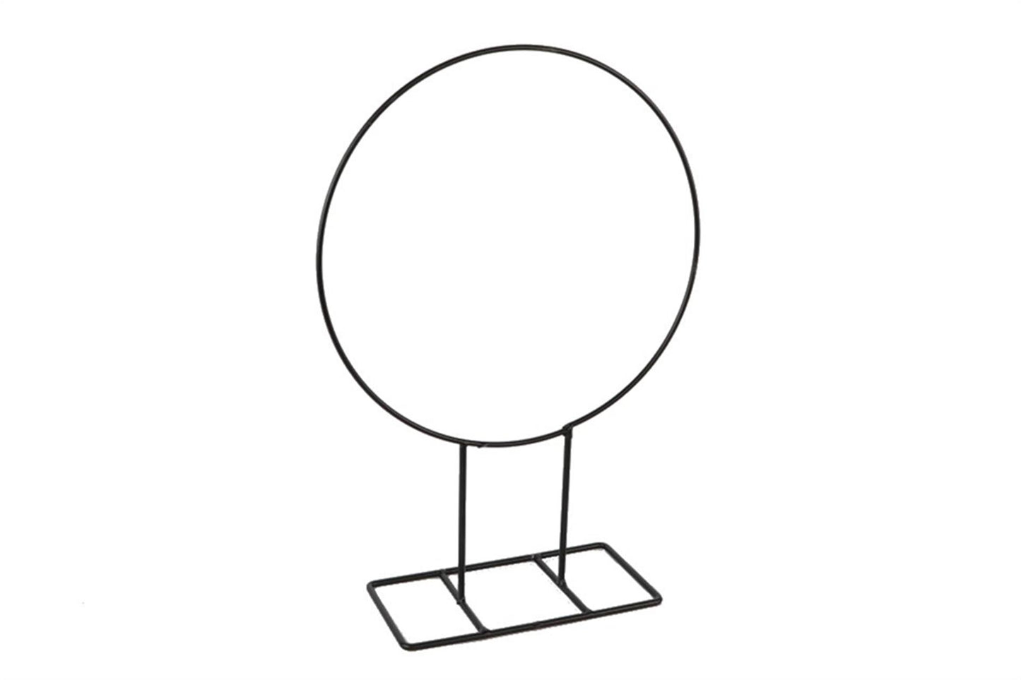 Hbx natural living standaard met ring ø28x10xh40cm zwart