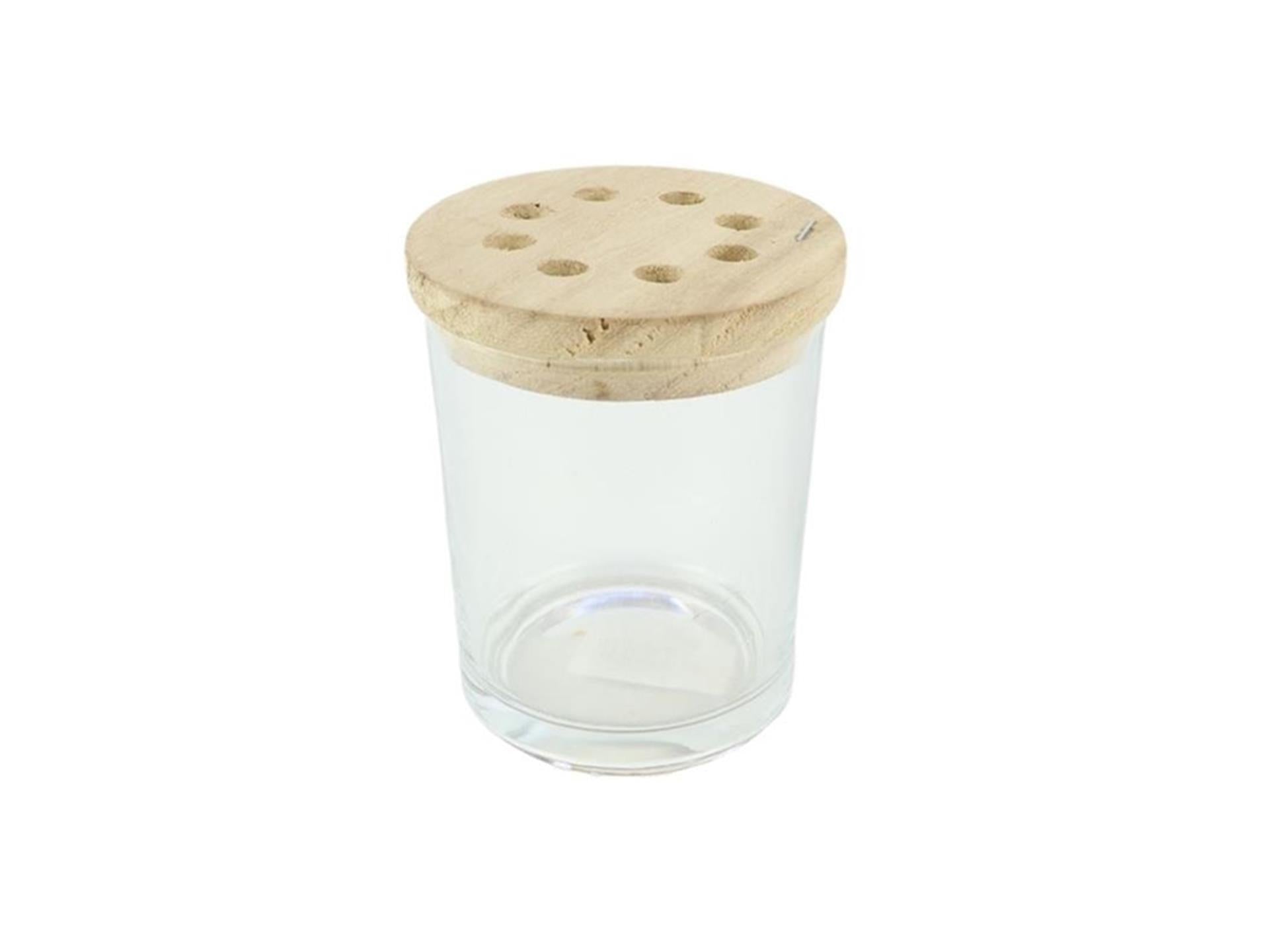 Hbx natural living vaas arranging ø9,2xh7,5cm helder