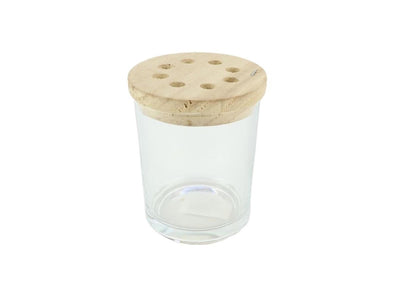 Hbx natural living vaas met schikdeksel ø9,2xh7,5cm helder