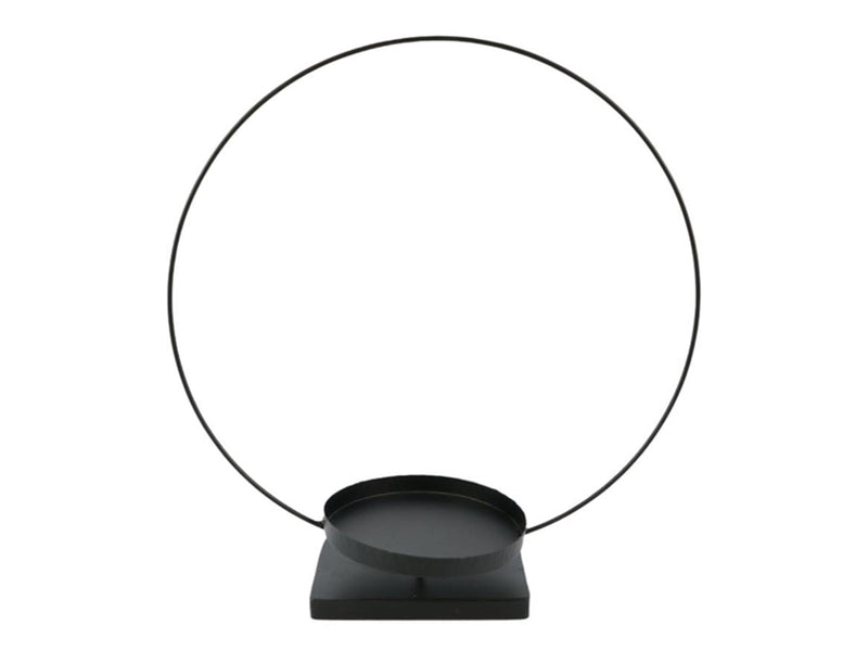 Hbx natural living kandelaar met opmaakring ø35xh39cm