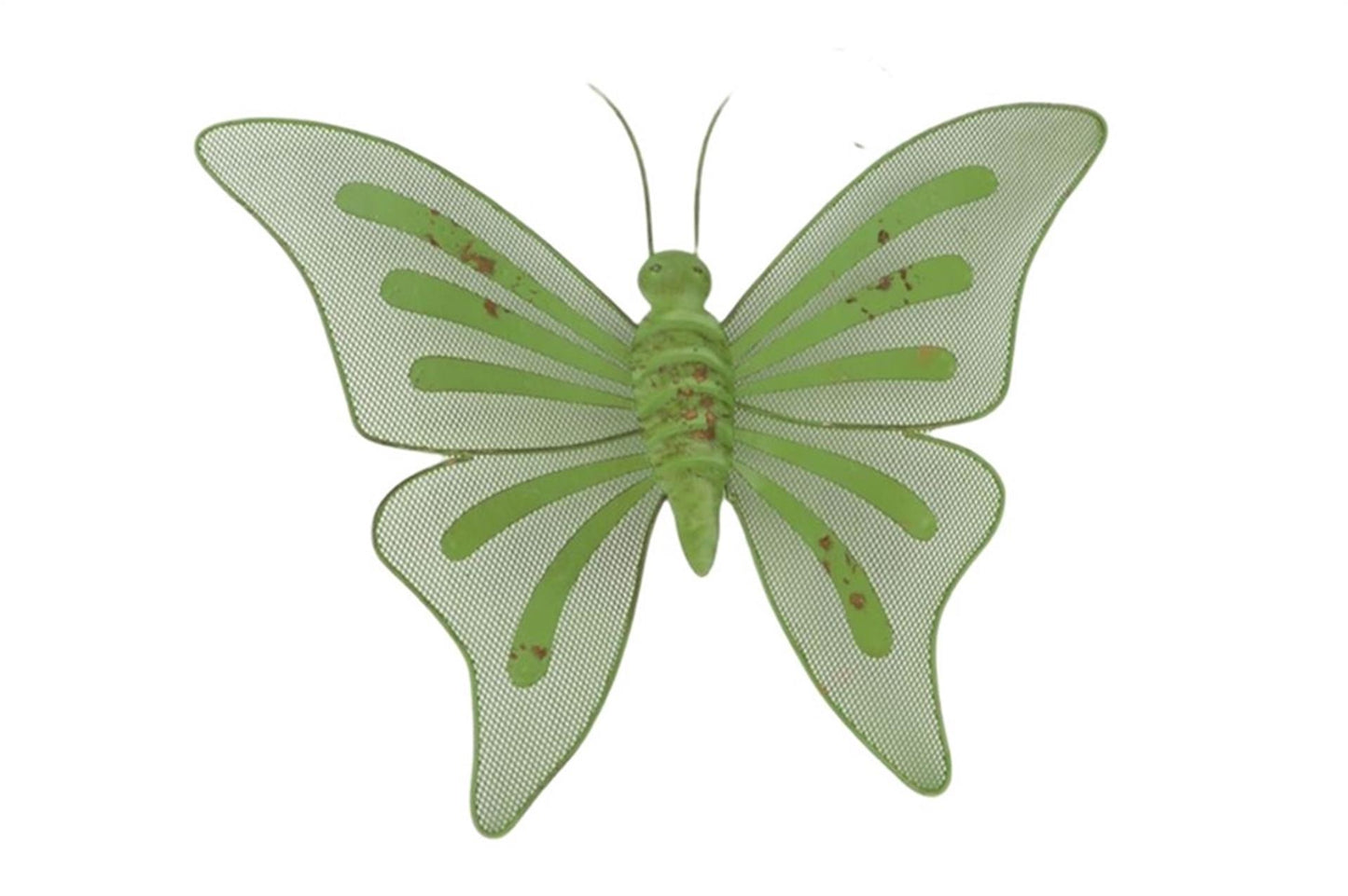 Hbx natural living deco vlinder fab 44x3,5x33cm groen metaal
