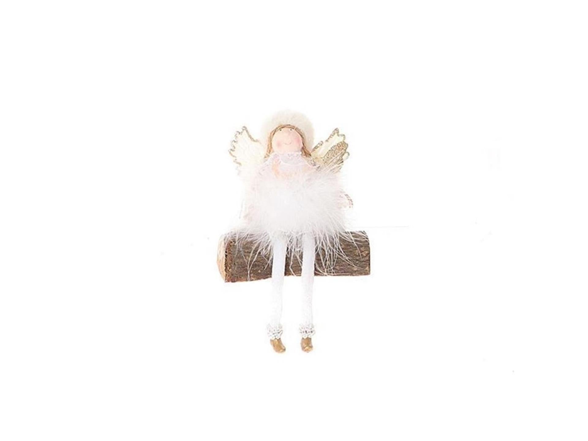 Hbx natural living deco engel ada 10.5x b5x h19cm wit goud