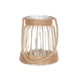 Hbx natural living lantaarn decora met hengsel ø15xh17cm naturel