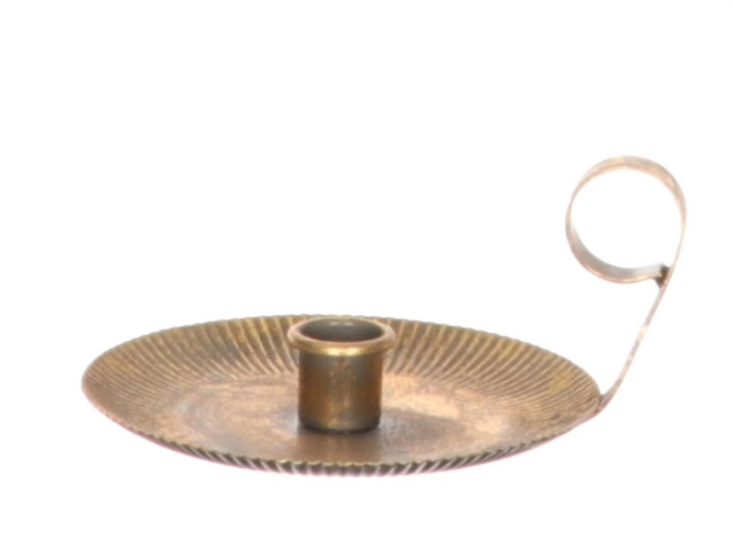 Hbx natural living kandelaar metaal goud ø19,5xh9cm