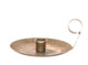 Hbx natural living kandelaar-blaker movere ø19,5xh9cm metaal goud