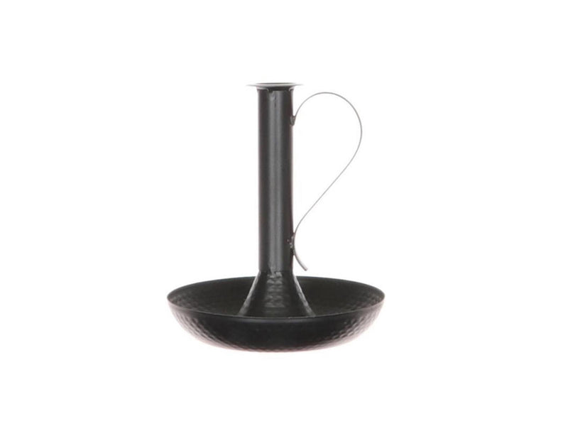Hbx natural living kandelaar metaal d20.0h23.0 zwart
