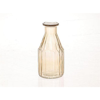 Hbx natural living vaas meridian ø7,5xh16,5cm geel