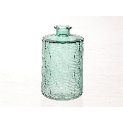 Hbx natural living vaas glas vinty ø9xh15cm groen