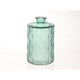 Hbx natural living vaas vinty glas met reliã«f ø9xh15cm groen