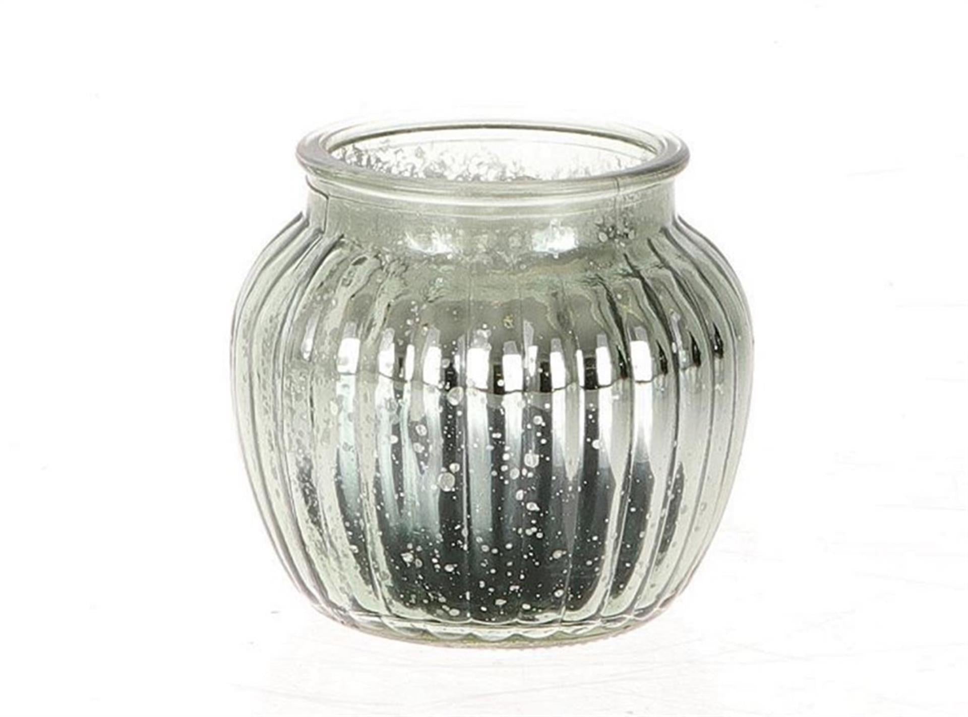 Hbx natural living vaas-windlicht ø11xh10cm groen