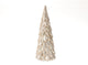Hbx natural living beeld kerstboom forest steen 9,5x8x23cm zilver