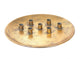 Hbx natural living kandelaar kandela ø30zh3,4cm goud metaal voor 7 kaarsen