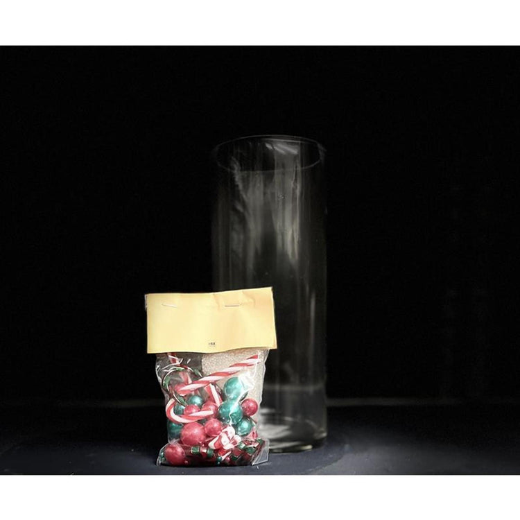 Hbx natural living vaas met deco waterparels x-mas cheer