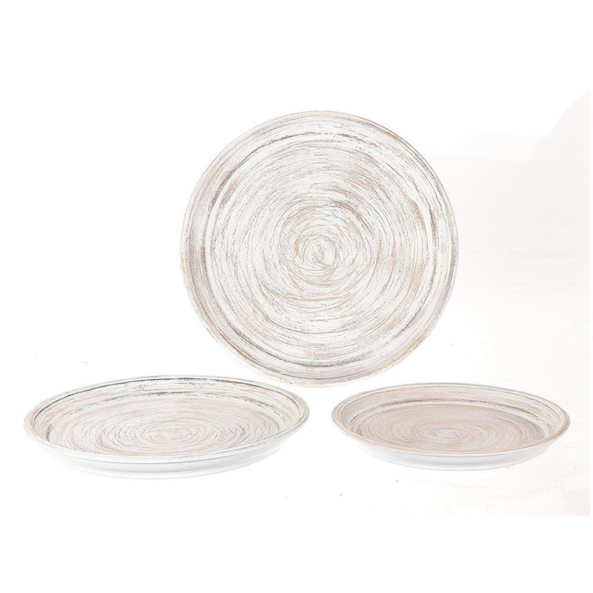 Hbx natural living hbx natrural living schalenset lipaek 3-delig white wash ø33-40-45cm
