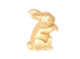 Hbx natural living beeld konijn morsy 8x4x6cm aardewerk goud