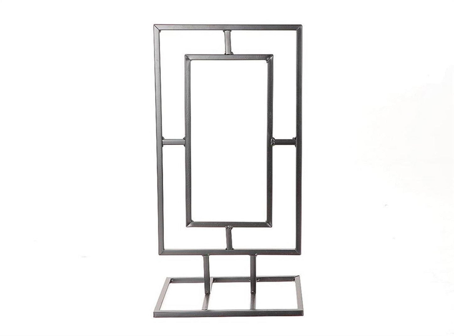 Hbx natural living frame metaal doppio recthoek 25x20x48cm zwart metaal