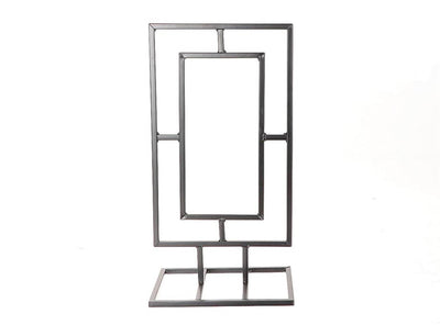 Hbx natural living frame metaal doppio recthoek 25x20x48cm zwart metaal