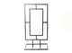 Hbx natural living frame metaal doppio recthoek 25x20x48cm zwart metaal