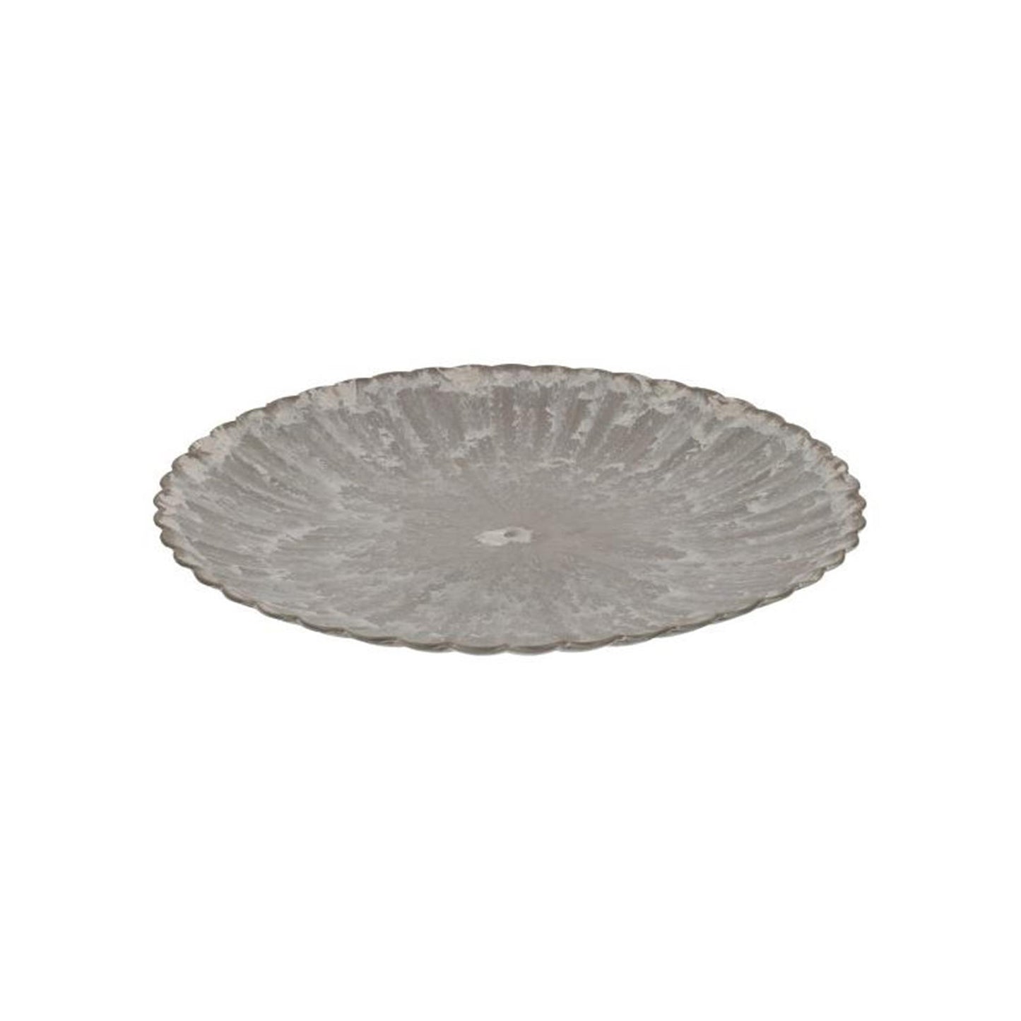 Hbx natural living onderbord melamine ribbel dia33cm bruin