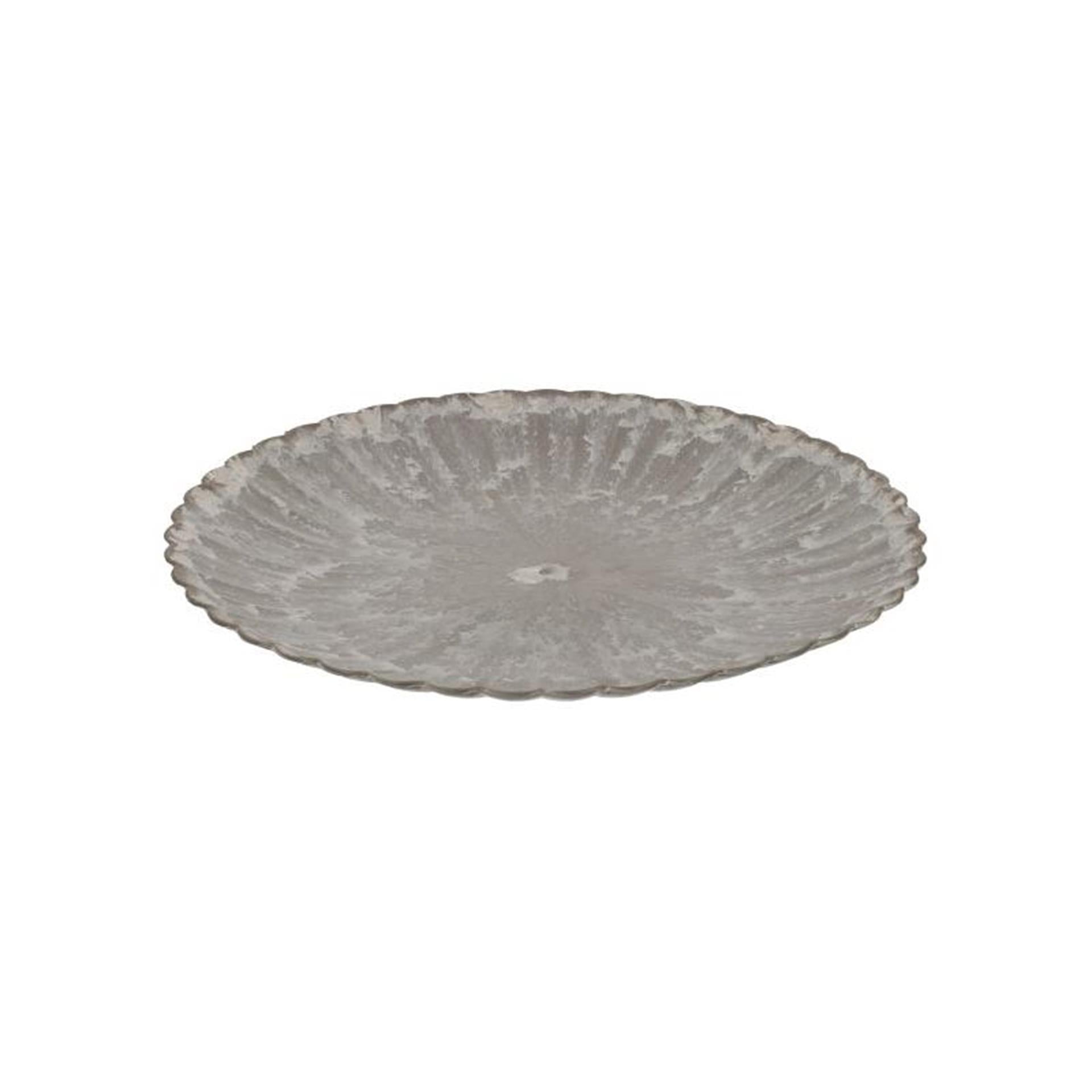 Hbx natural living onderbord melamine ribbel dia33cm bruin