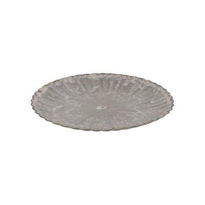 Hbx natural living onderbord melamine ribbel dia33cm bruin