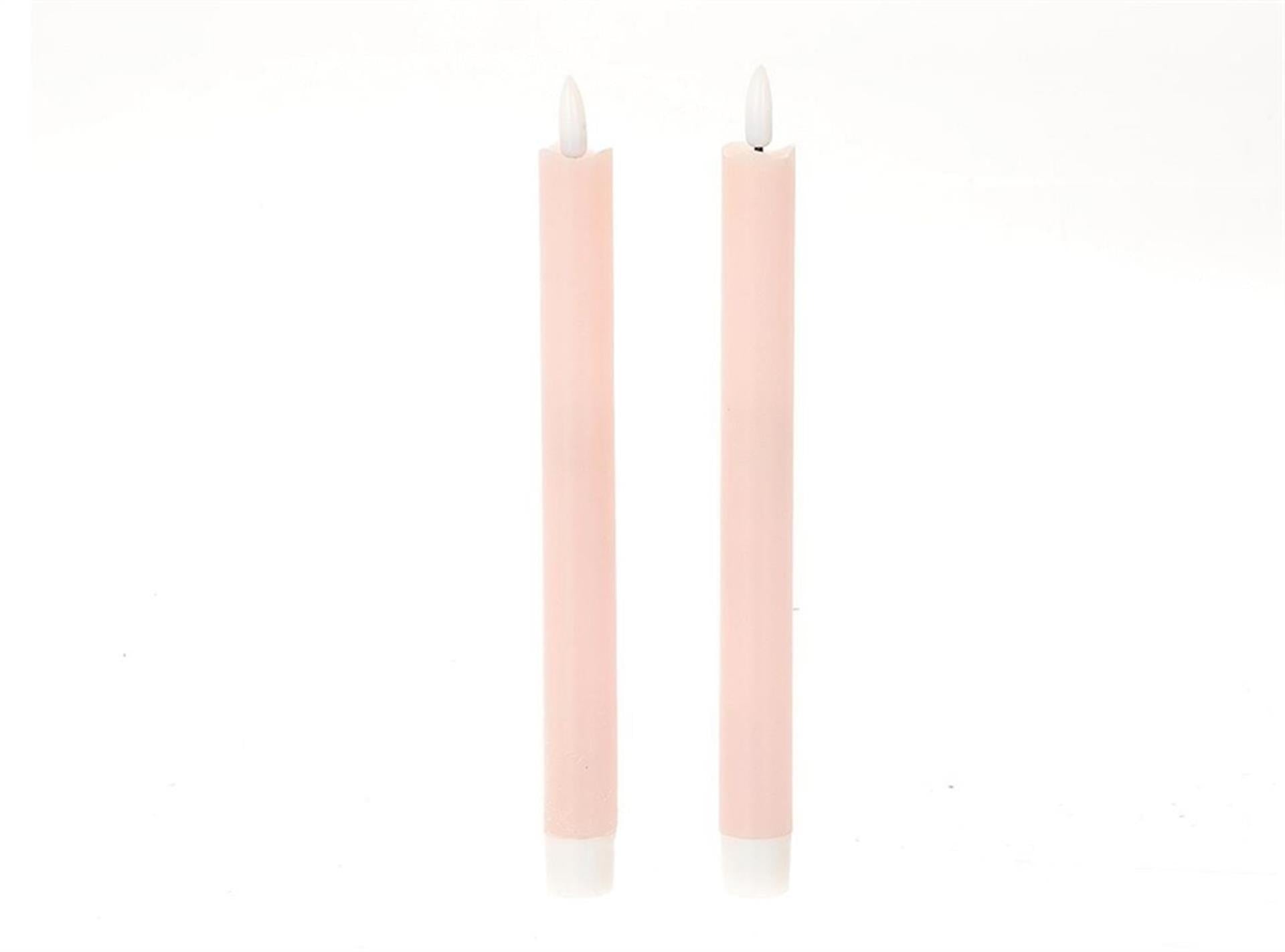 Hbx natural living dinerkaars led vlam 24.5cm roze