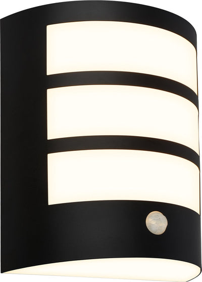 Briloner - wandlamp oplaadbaar - led buitenverlichting - met akku - met bewegingsmelder - met schemersensor - 18 x 15 x 7 cm - zwart