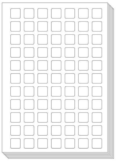 Pictogenda blanco stickervellen (25 stuks)