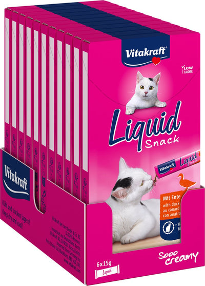 Vitakraft liquid snack eend - 11x6 stuks (66 stuks) - 66x15 gram