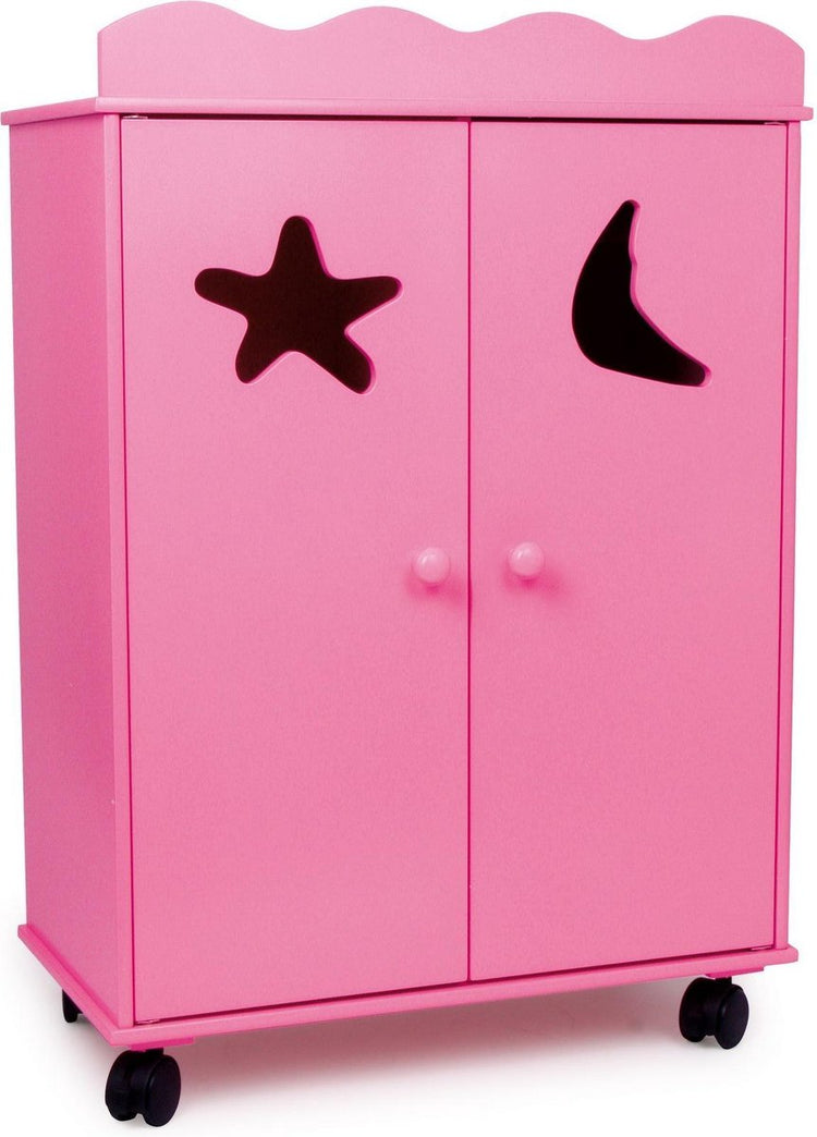 Small foot - houten poppen kledingkast roze