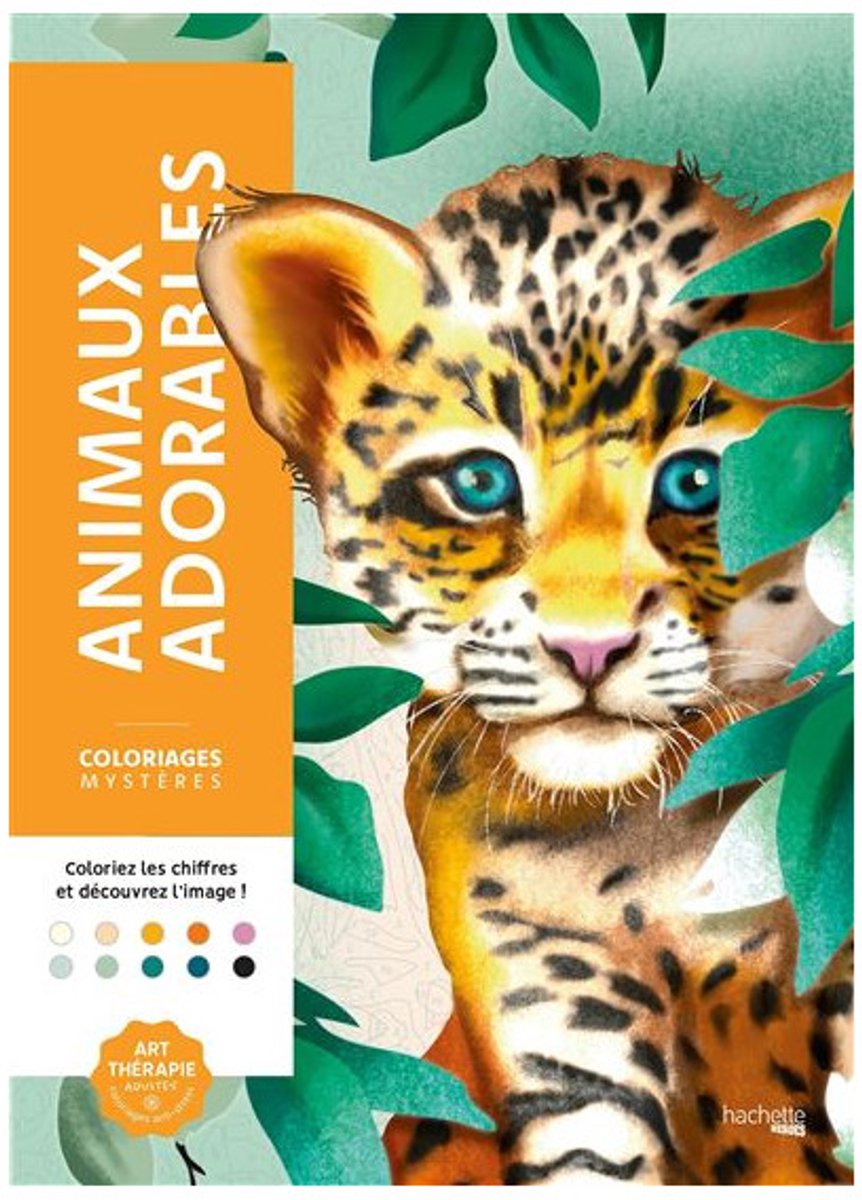 Hachette heroes – mystery coloring – animaux adorables - dieren – kleuren op nummer