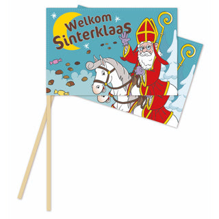 Globos papieren vlaggetjes 20x30cm sinterklaas - 10st.